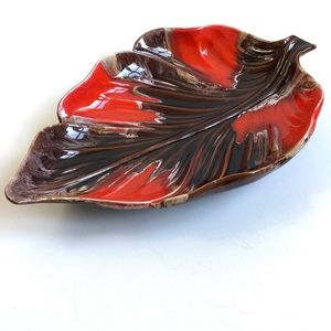 French Vintage Vallauris Leaf Large Serving Plate / Platter